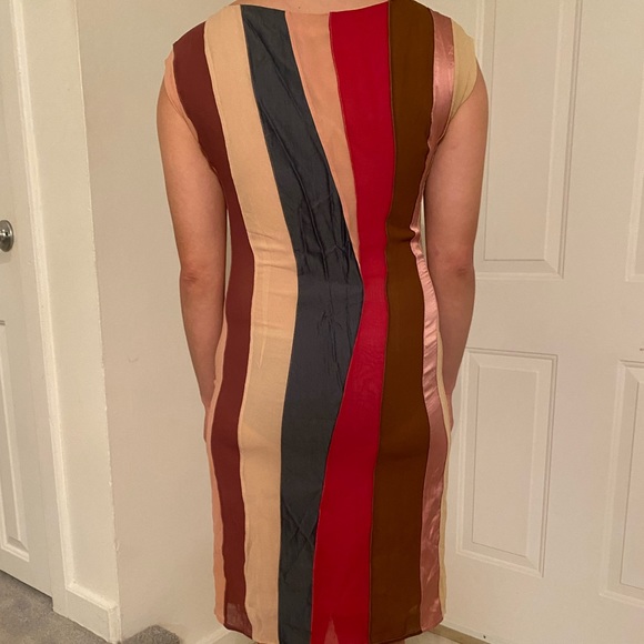 Catherine Malandrino Striped Cocktail Dress - Picture 2 of 7